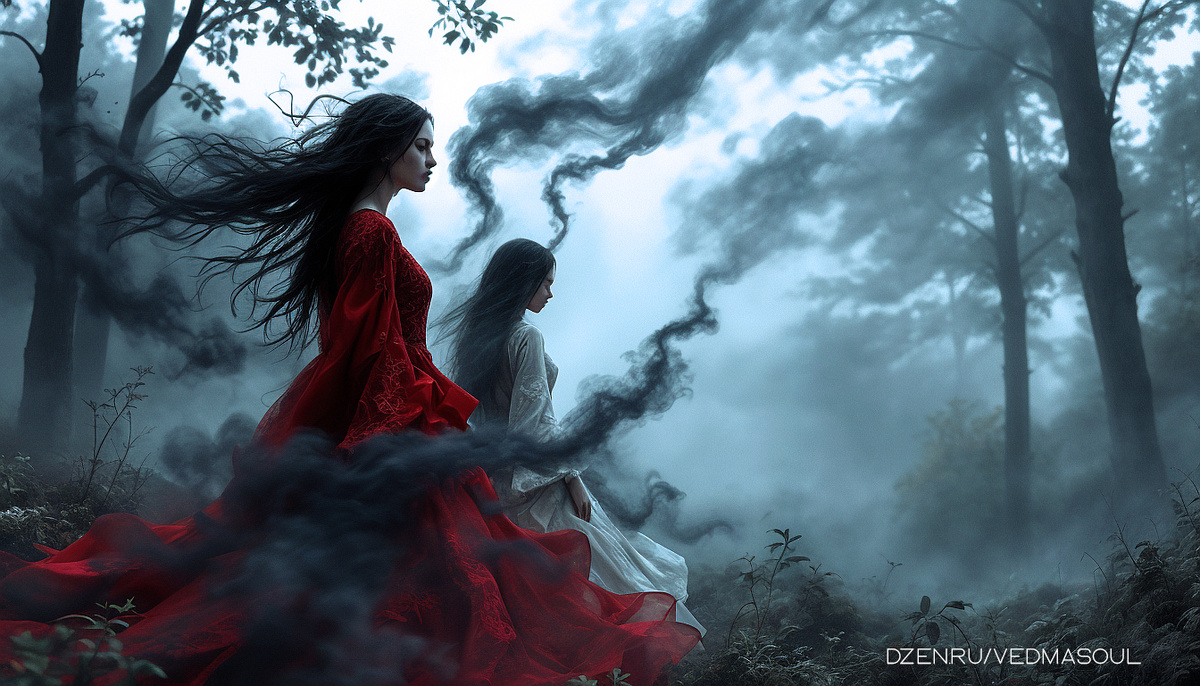 Авторское изображение @vedmasoul. Cгенерировано ИИ. Чистка от порчи, крадника, сглаз