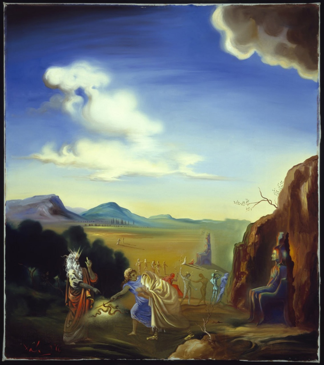 Сальвадор Дали. «Моисей и фараон» (1966). Художественная коллекция Сиракузского университета, Нью-Йорк.