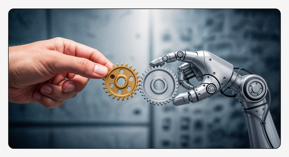 Иллюстрация к статье «Как использовать искусственный интеллект в бизнесе: практическое руководство» от VOLUM consulting