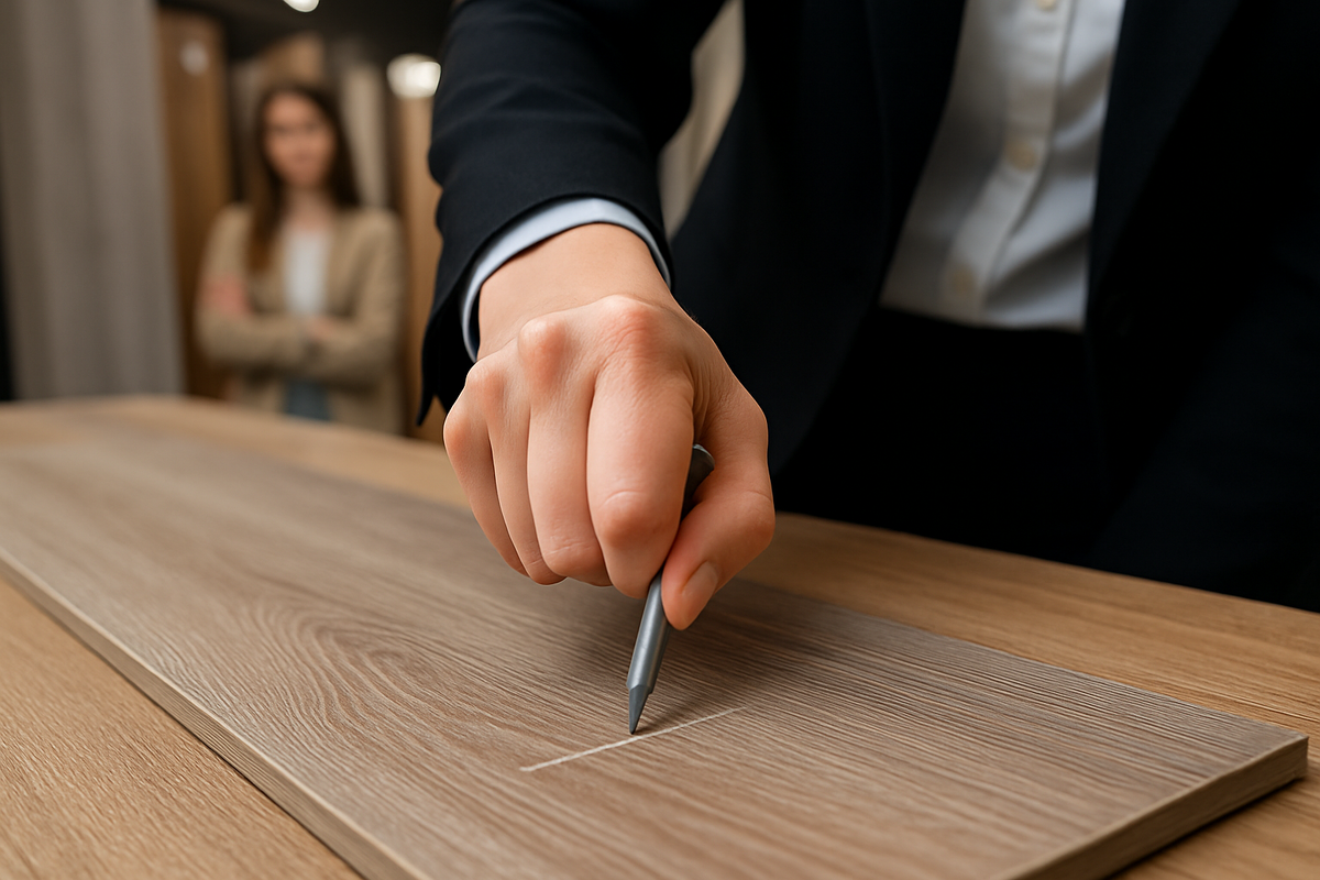 Попытка номер один: лишь лёгкая царапина, защита держится (изображение сгенерировано с помощью ИИ-модели).