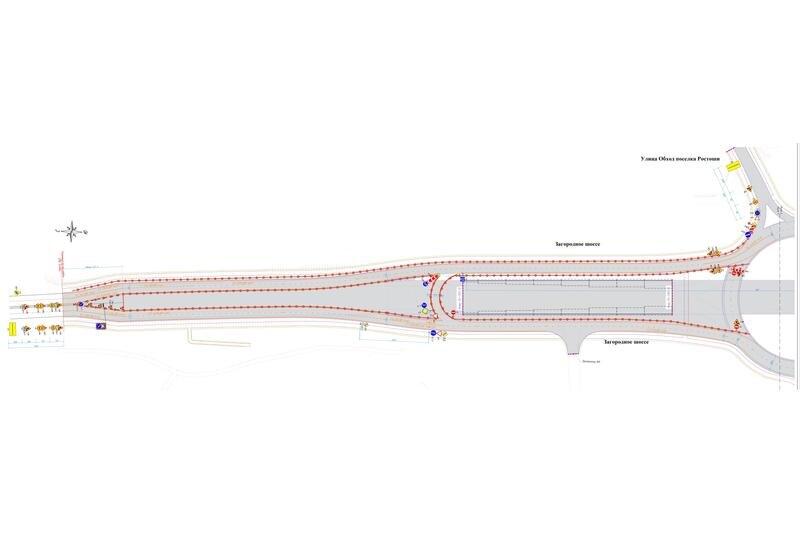    Администрация города / Схема дороги на Загородном шоссе