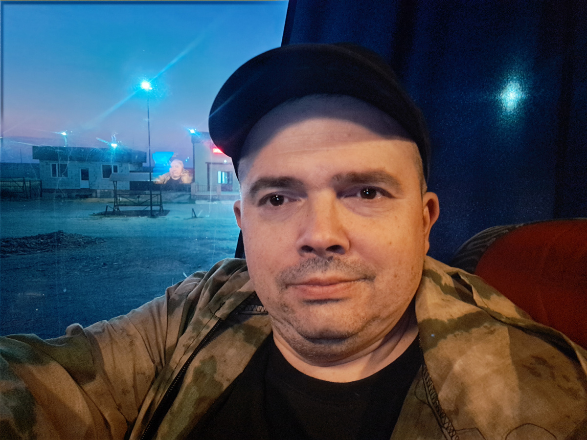 Еду на военные сборы. Раннее утро где то в Калмыкии