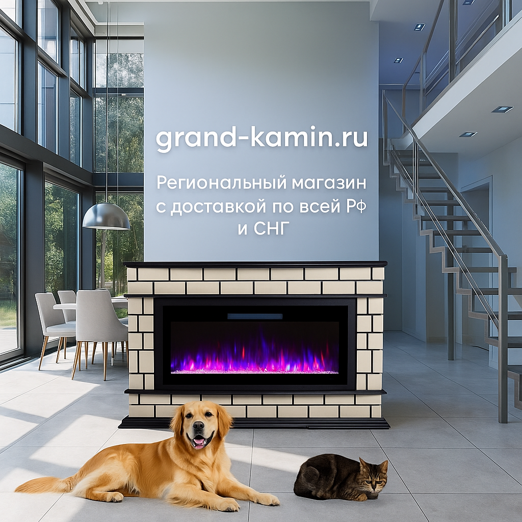    Электрокамин Fiero 42 + Diamond 42: создайте атмосферу уюта с стильным камином и LED эффектами Kamin
