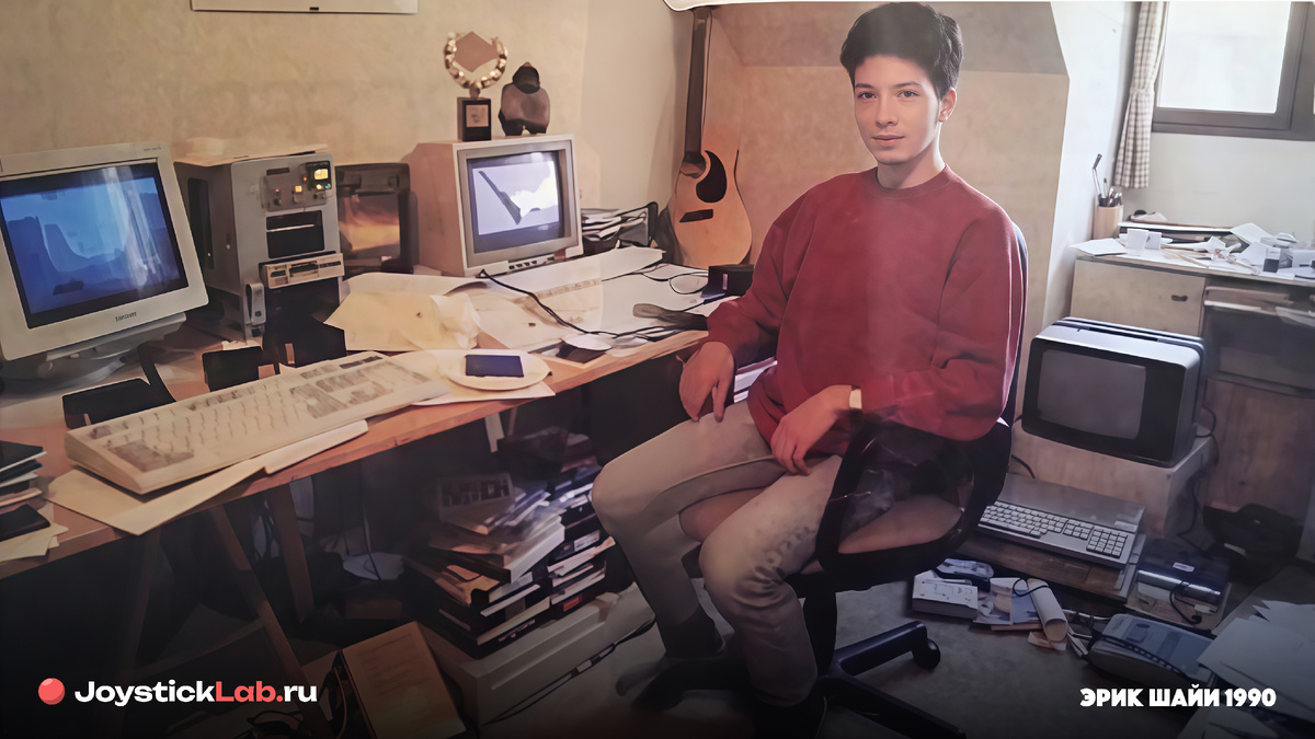 Эрик Шайи 1990 в процессе разработки игры Another World. by JoystickLab.ru