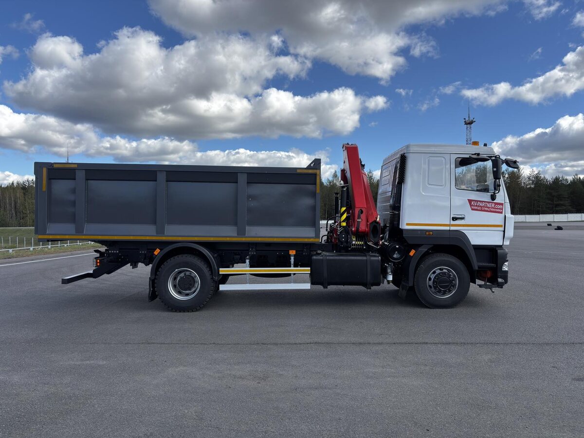 МАЗ с самосвальным кузовом и КМУ ИМ150N