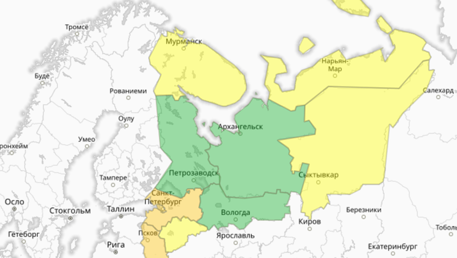   Карта погоды 29 сентября. Автор фото: Гидрометцентр России.