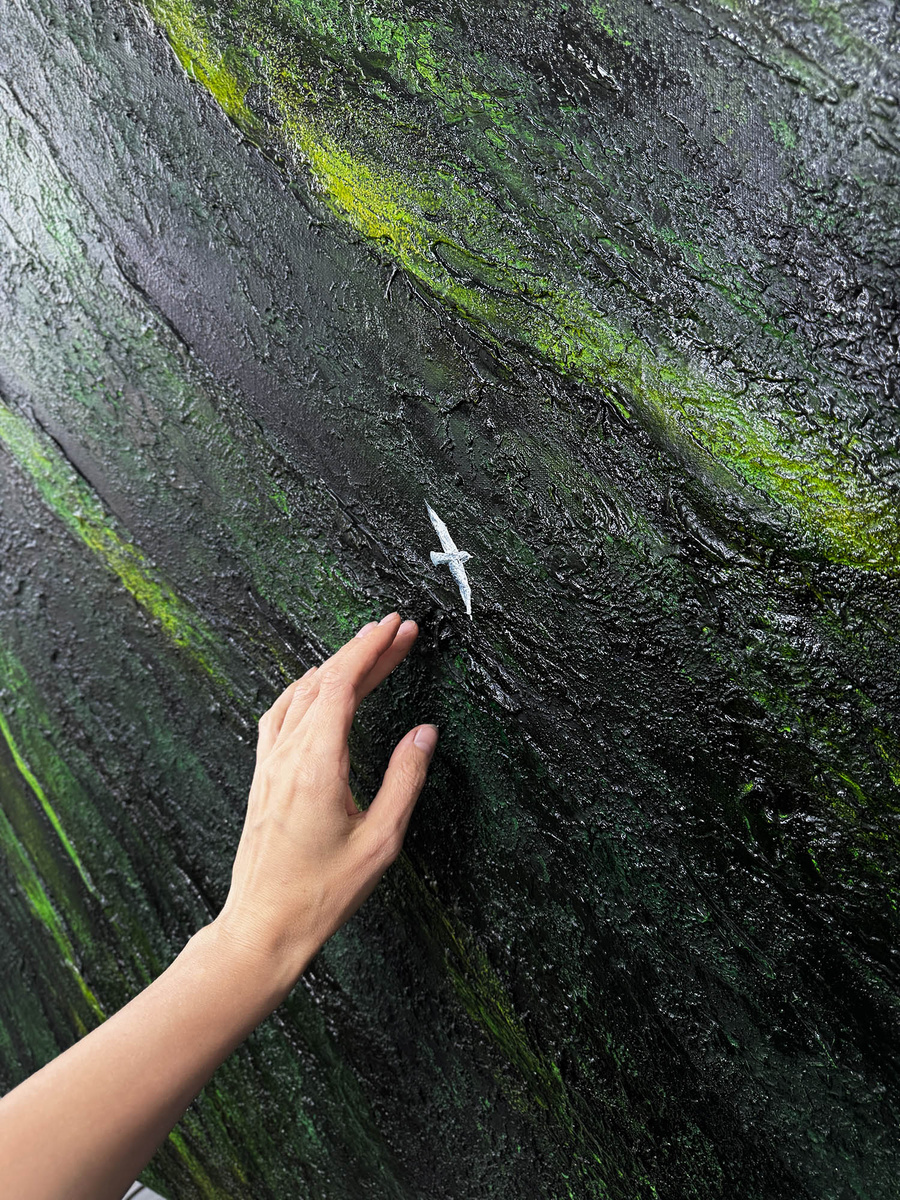 Картина с птицей