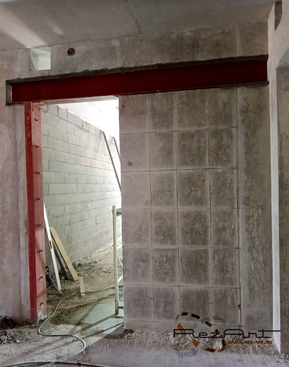 Расширение дверного проема в несущей стене