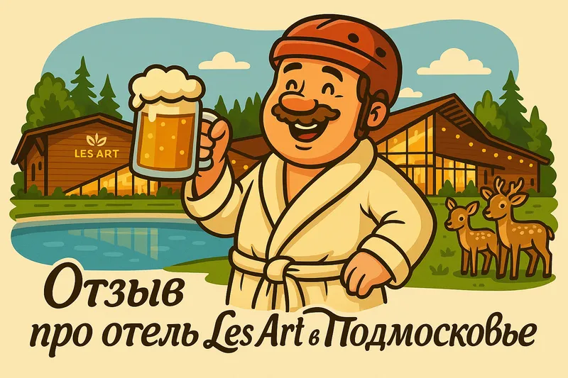 Парк-Отель Лес Арт (на иллюстрации знаменитый открытый бассейн и оленята)