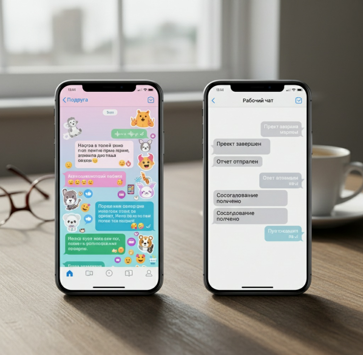 Мужчины и женщины пишут по-разному. Длинные тирады — к подруге, лаконичные обмены репликами — к нему.