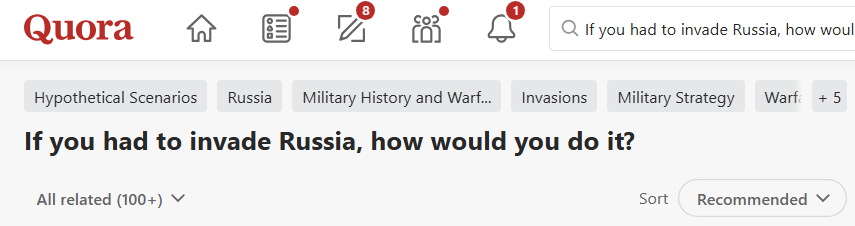 Если бы вам пришлось вторгнуться в Россию, как бы вы это сделали?