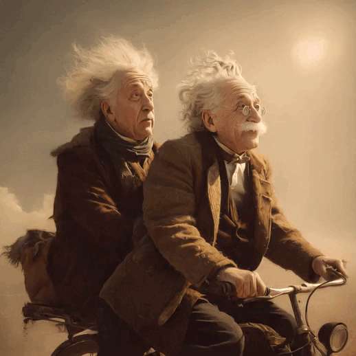 Эйнштейн и Шопенгауэр крутят педали