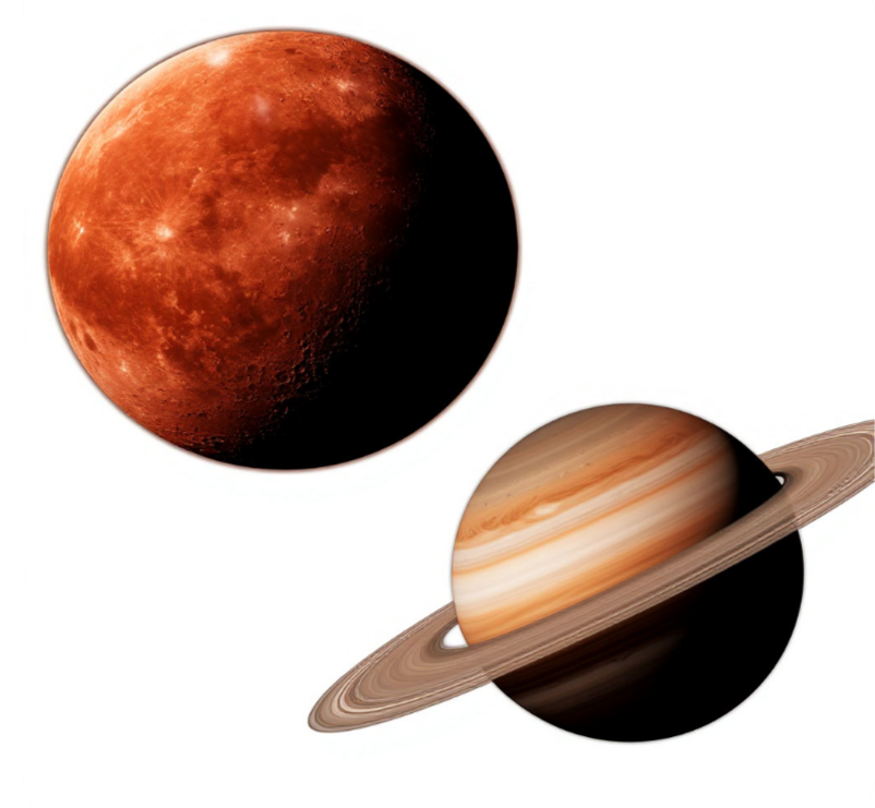 Марс и Сатурн