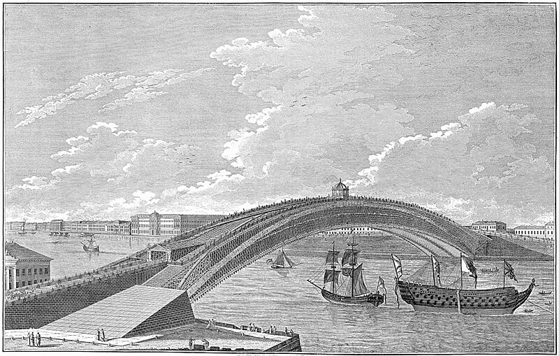Проект моста через Неву, И. Кулибин 1776 год