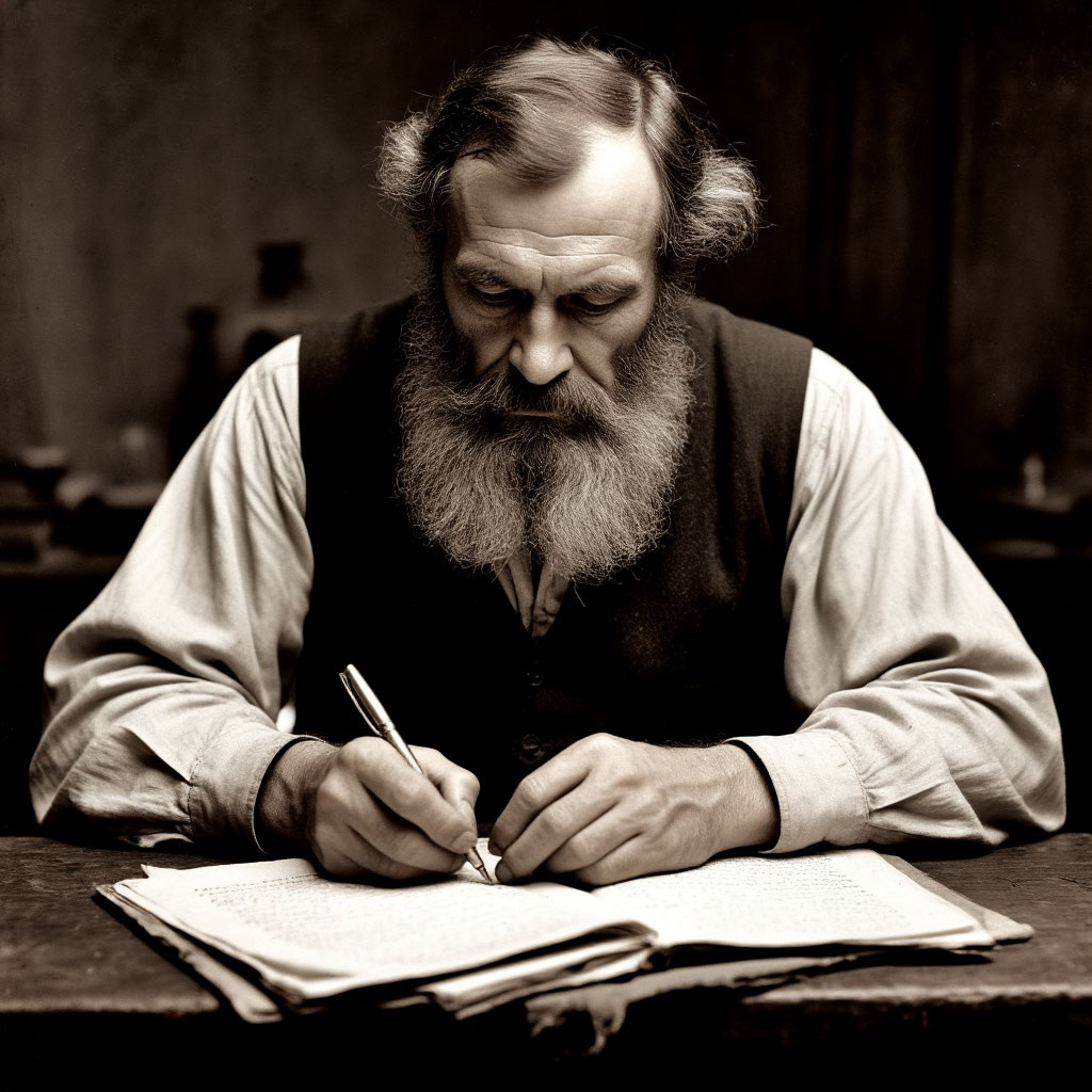 Лев Николаевич Толстой, изображение сгенерированно ИИ.