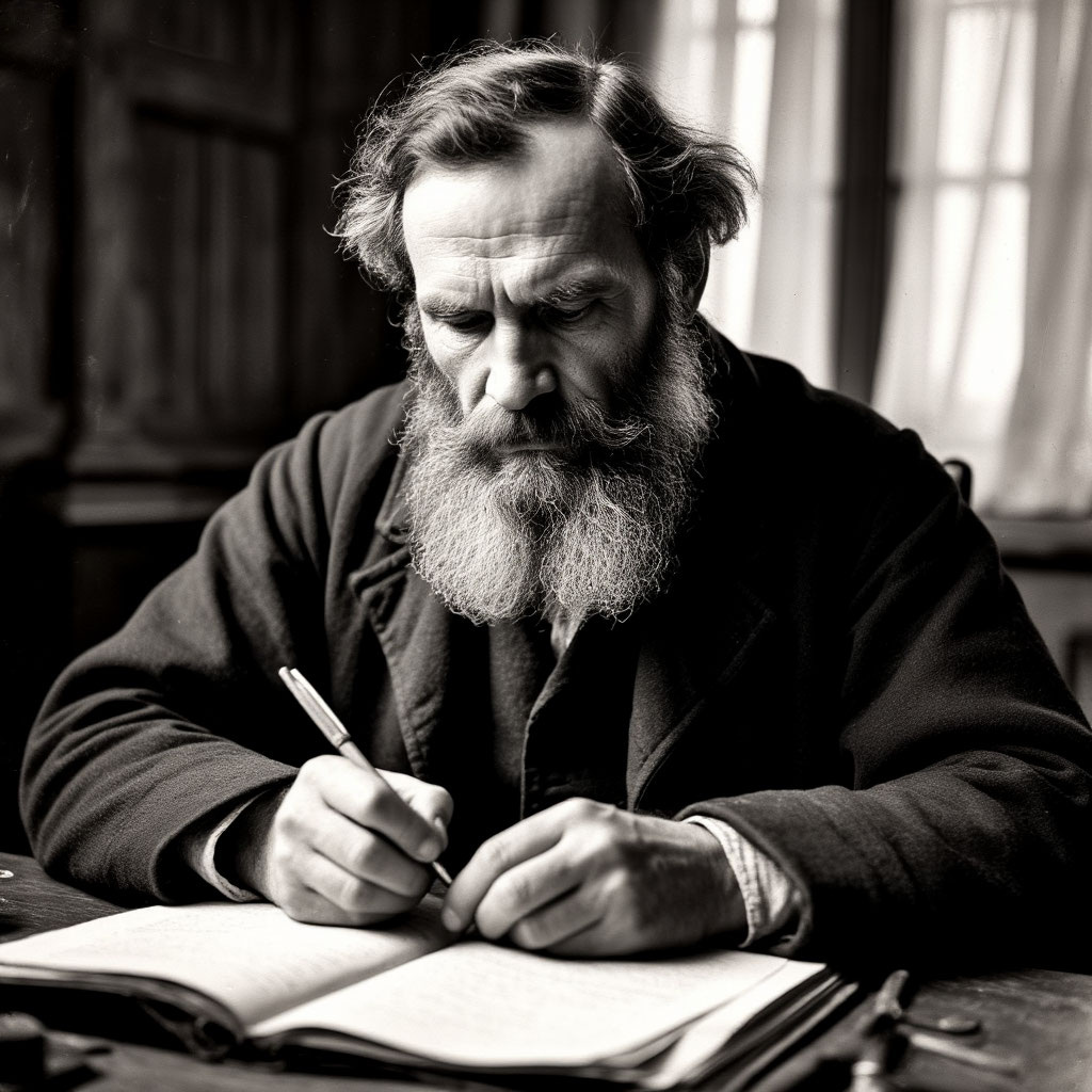 Лев Толстой, сгенерированно ИИ.