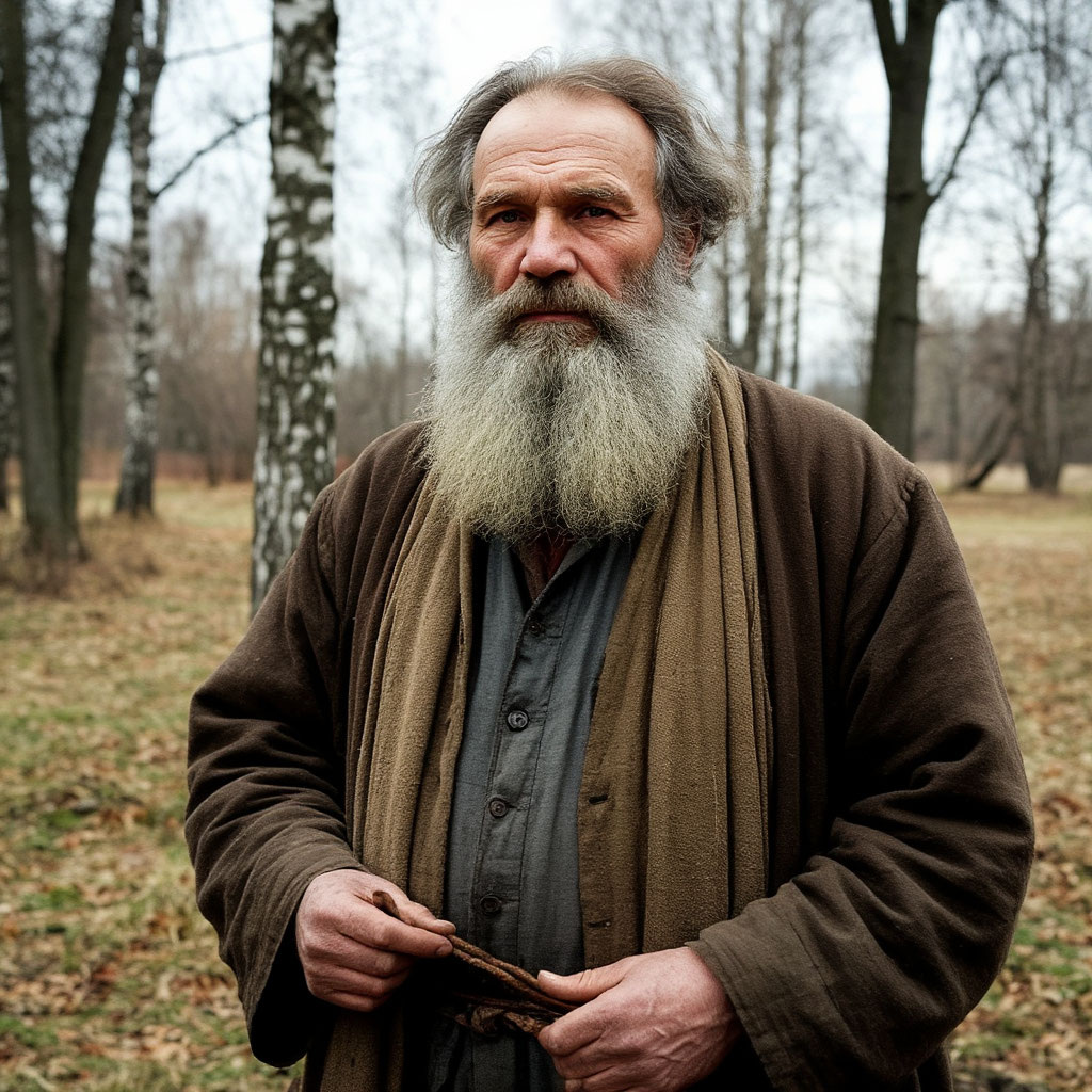 Л. Н. Толстой сгенерированно ИИ.