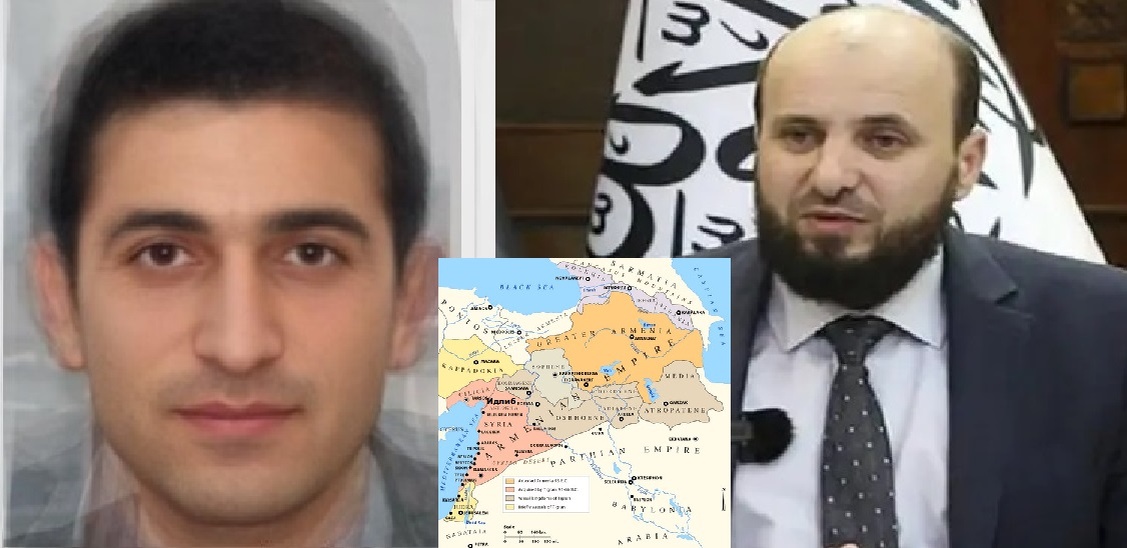 Расовый тип АРМЕНИД (слева) у премьер-министра переходного правительства Сирии 
Мухаммеда аль-Башира. Карта АРМЯНСКОЙ ИМПЕРИИ в 95-55гг до н.э. (материал из открытых источников)