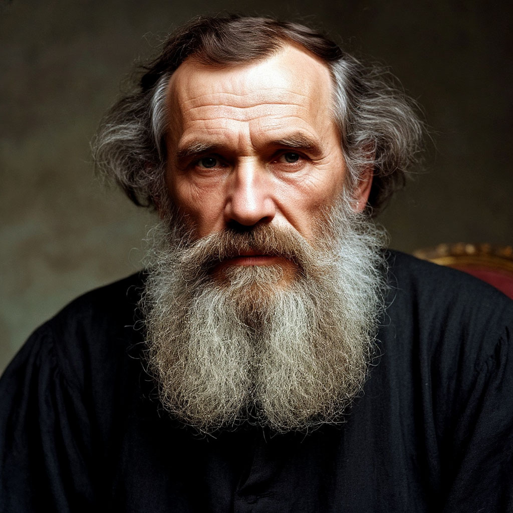 Л. Н. Толстой сгенерированно ИИ.