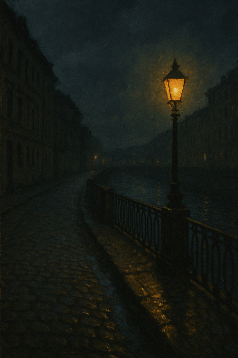 Ночь, улица, фонарь, Петербург