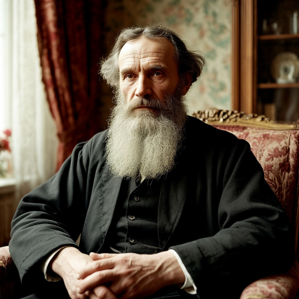 Лев Николаевич Толстой сгенерированно ИИ.