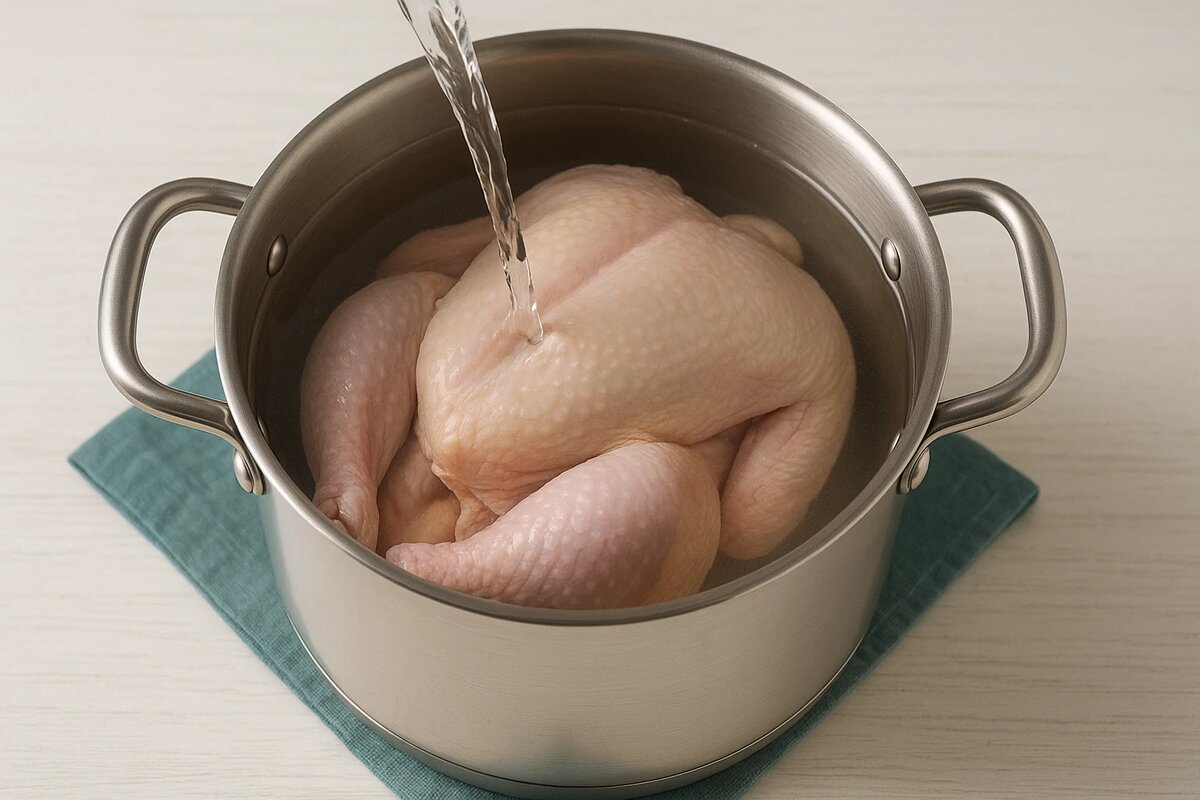 Курица в кастрюле