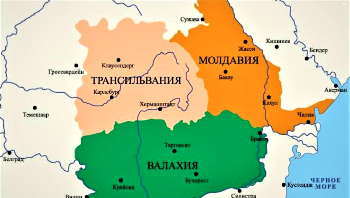 Карта молдавских княжеств (изображение взято из открытых источников)