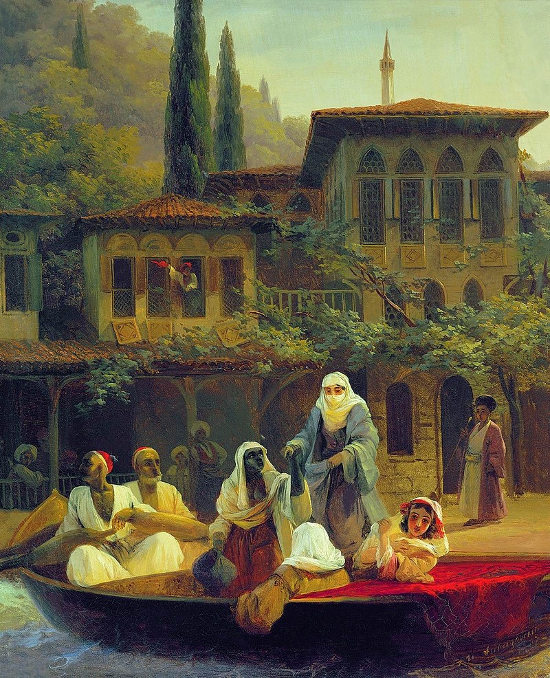 Восточная сцена. «Каик с турчанками», 1846, Айвазовский