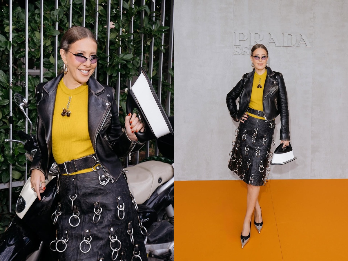 Ксения Собчак на Неделе моды в Милане. Фото: соцсети