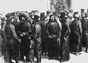 Российские евреи. Гравюра начала XIX века. Взято с портала Lechaim.ru