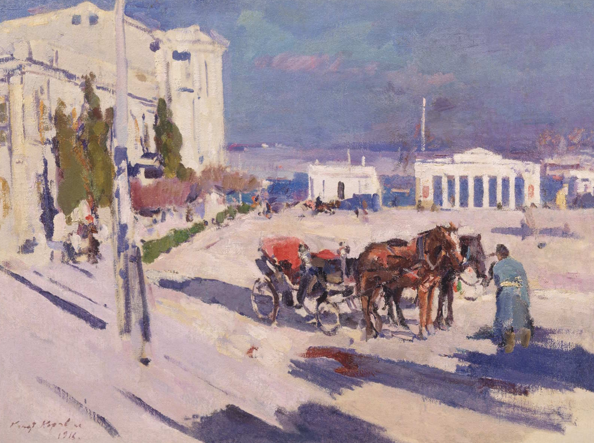 К. Коровин. Фаэтоны в Севастополе