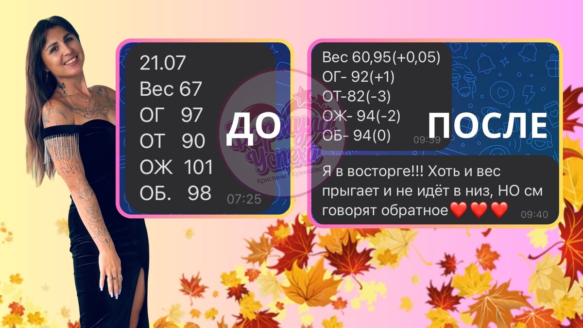 Отзыв о курсе похудения "ФОРМУЛА УСПЕХА" Кристины Кузнецовой

