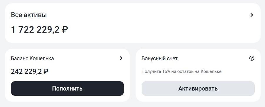 Скрин из личного кабинета Финуслуг