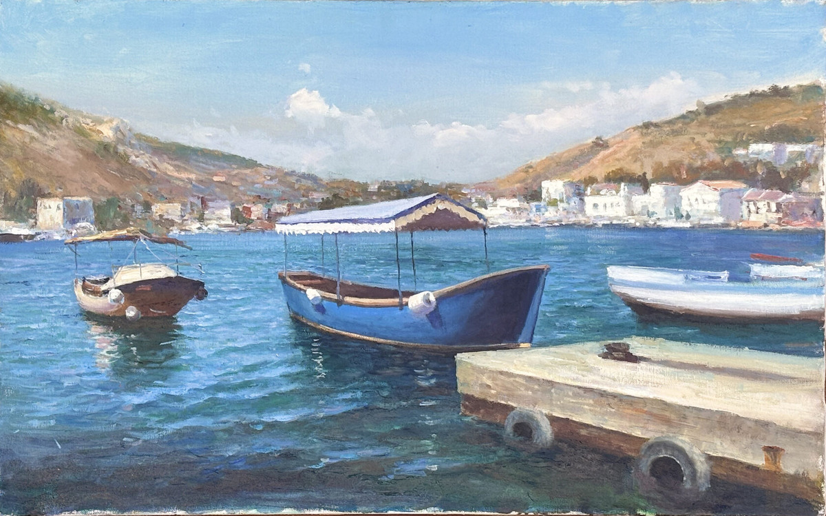 Лодки Балаклавы - Владимир Коломиец (30х40 см, холст, масло)