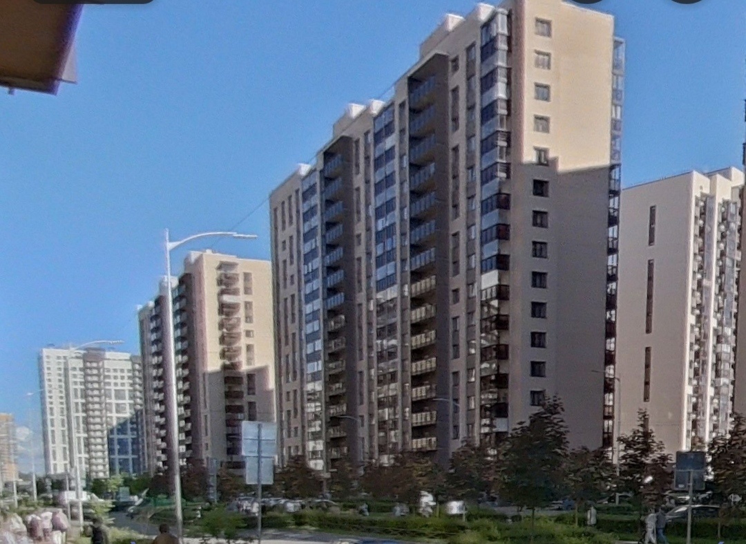 Скриншот многоэтажки в России со спутниковых карт