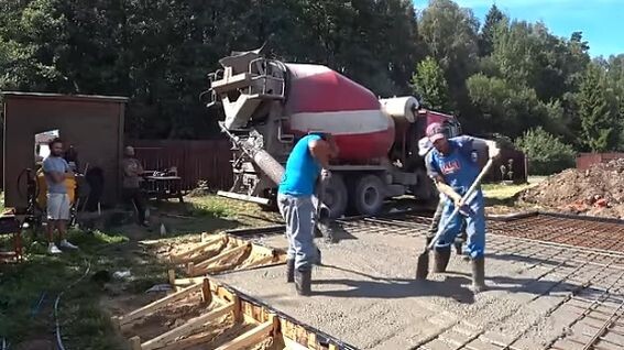 Работаем плитный фундамент