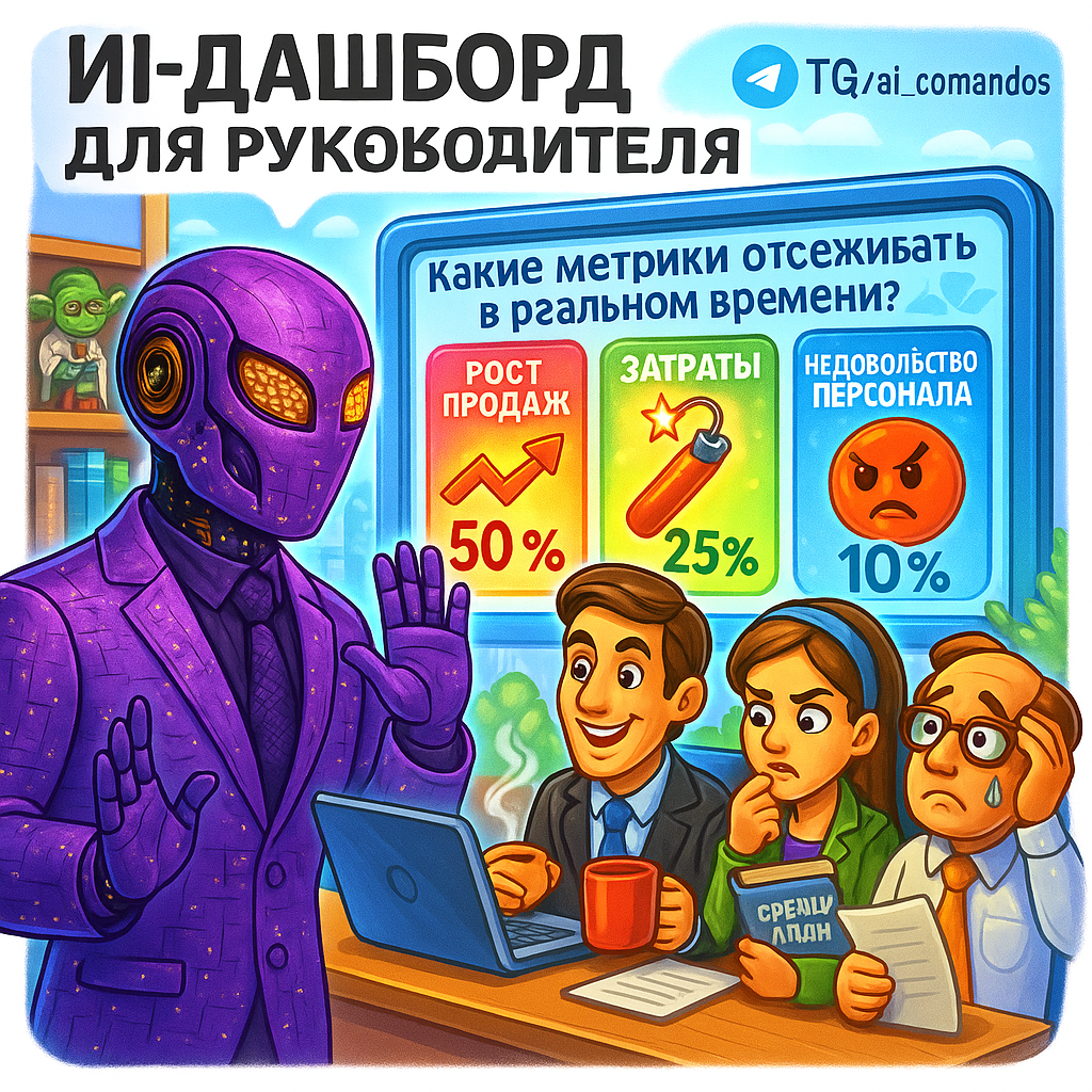    ИИ-дашборд для руководителя: 7 метрик для контроля бизнеса в реальном времени и роста прибыли на 22% Дмитрий Попов | Comandos.ai
