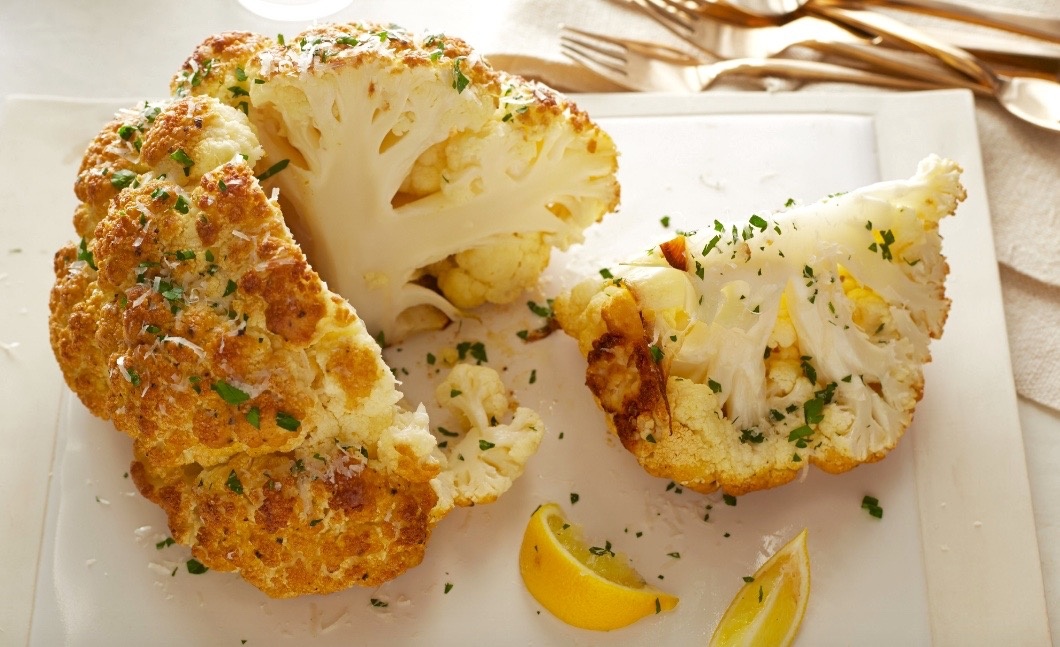 Цветная капуста под сырной корочкой.