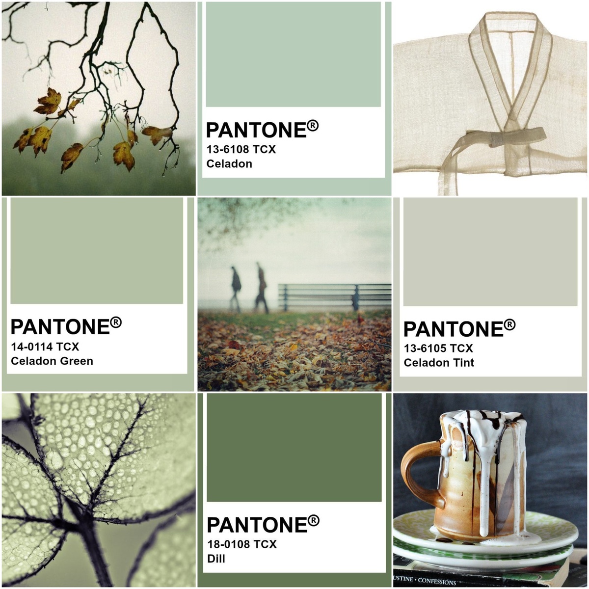 1. Серо-зелёные Soft Autumn. Иллюстрации из открытых источников, коллажи авторские.