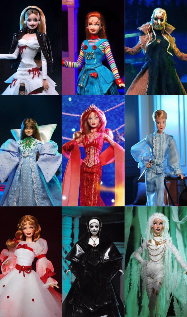 Hollywood Nightmares Barbie OOAK Dolls by @livinplastic