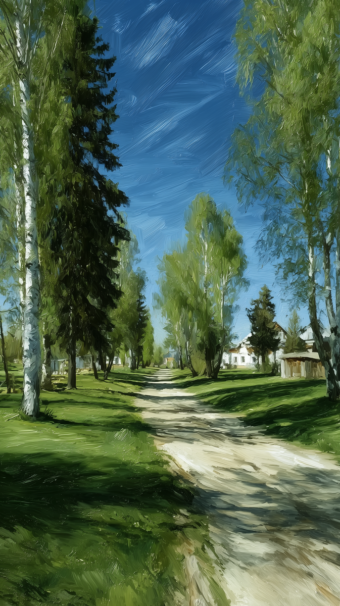 Тихая деревенская тропинка