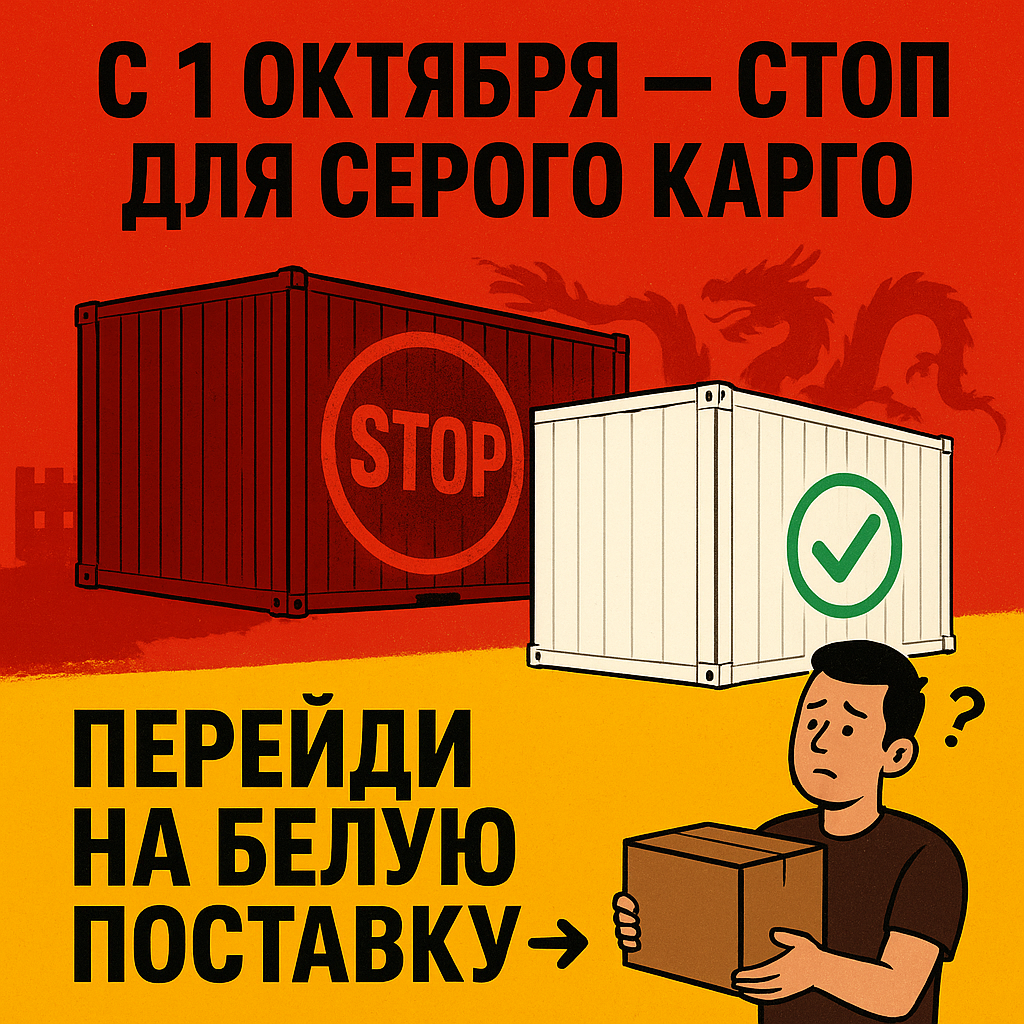 с 1 октября стоп для серого карго. Привычные схемы перестанут работать. Ваш груз не выпустят с китайской таможни!