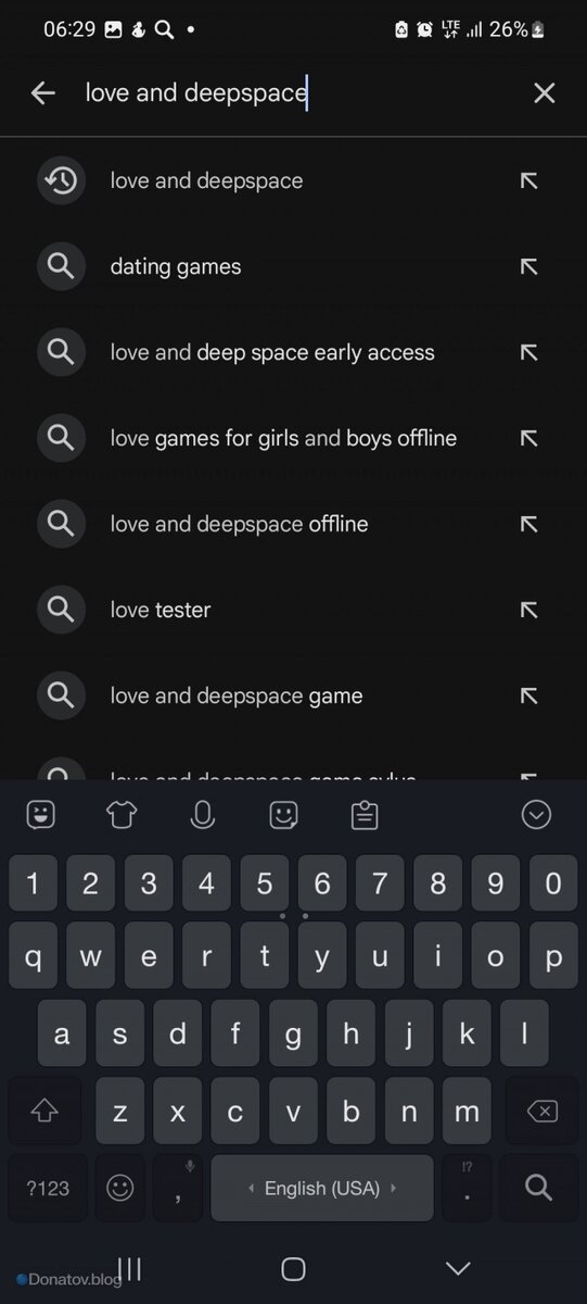    Поисковая строка в гугл маркете