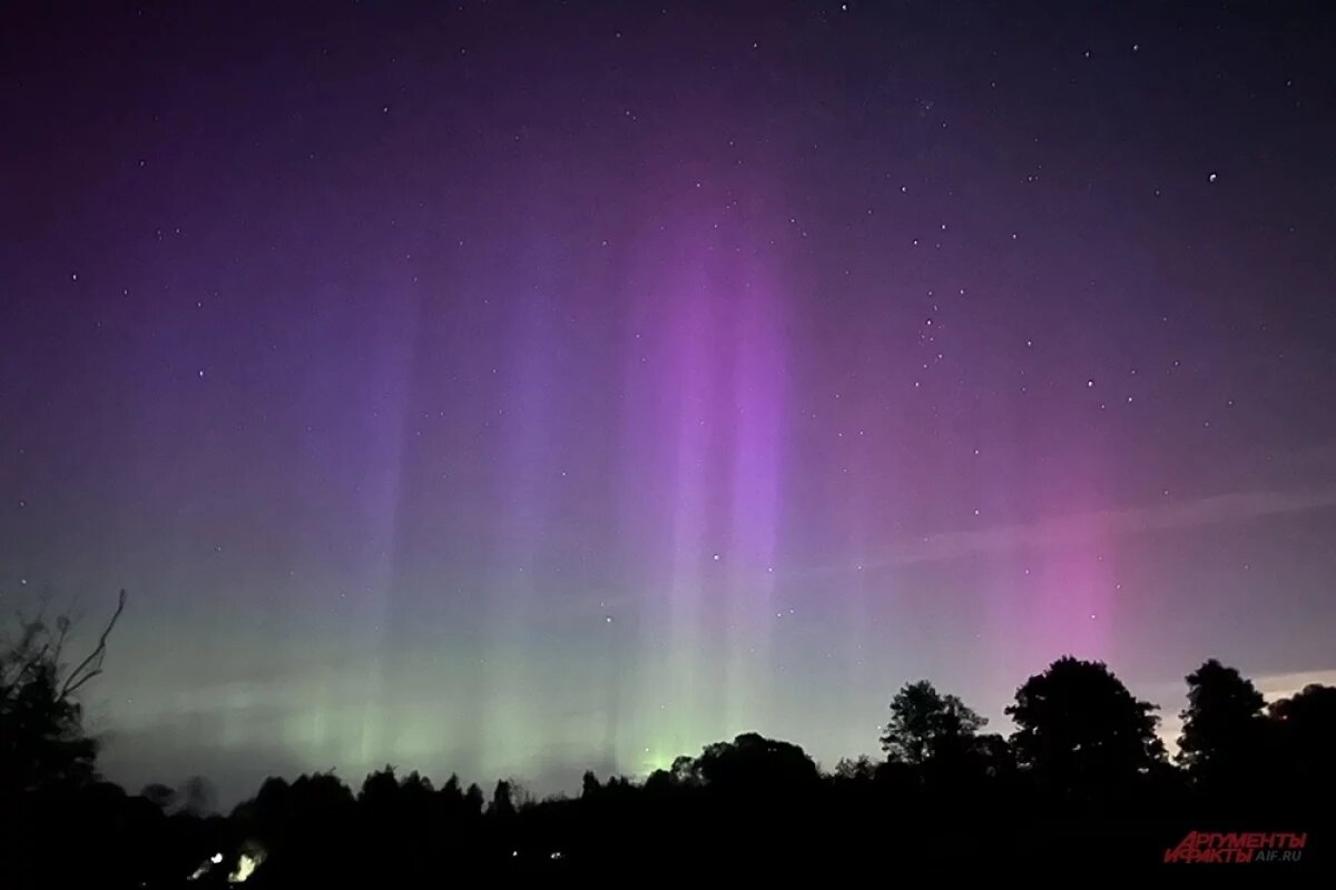    Жители Новосибирской области наблюдали полярное сияние