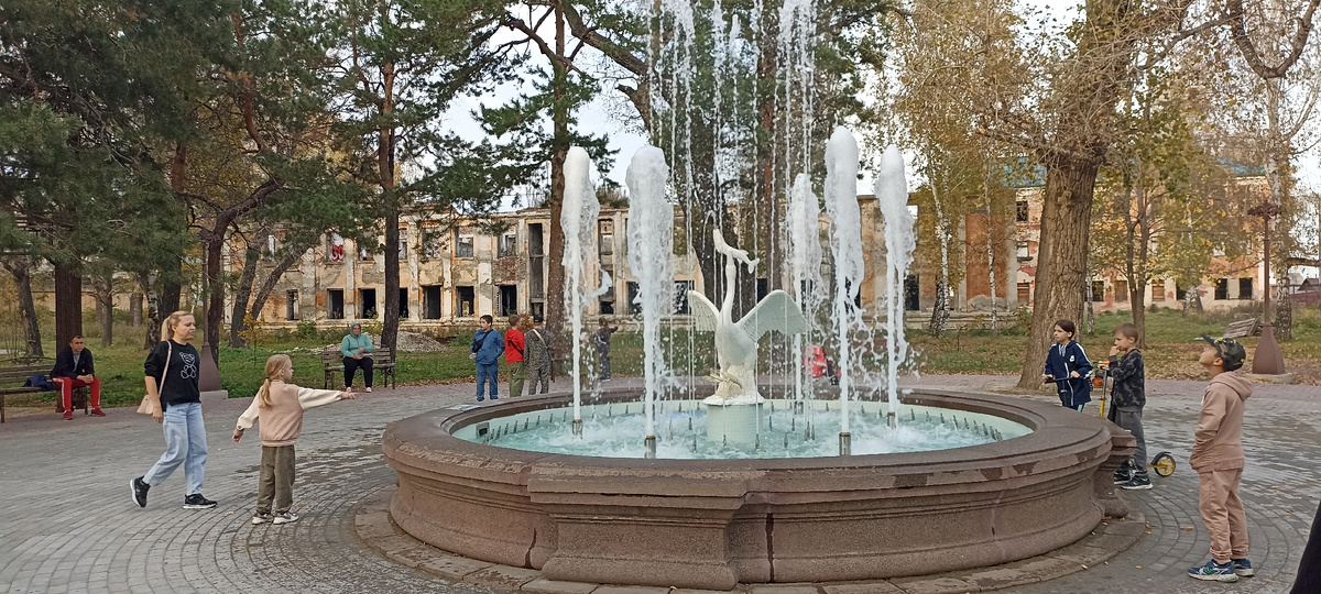 Восстановленный фонтан в Бийске