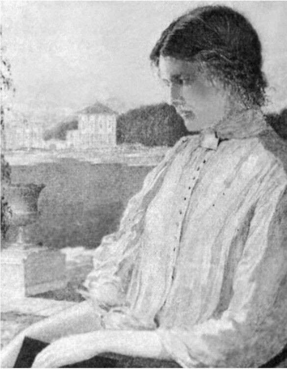 Акварельный портрет Л. Рейснер С Чехонина