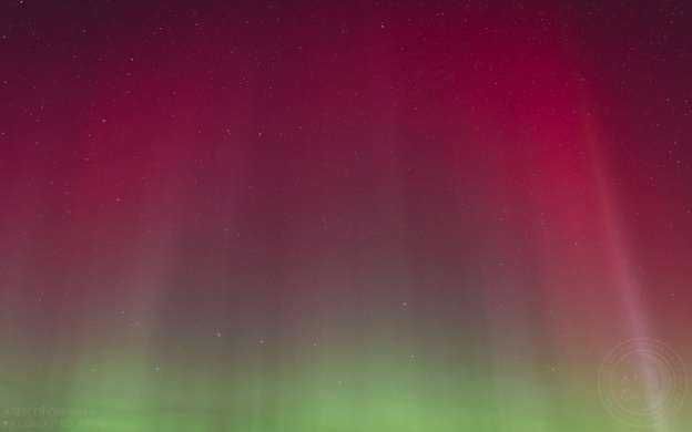    Над Кировской областью вспыхнуло полярное сияние