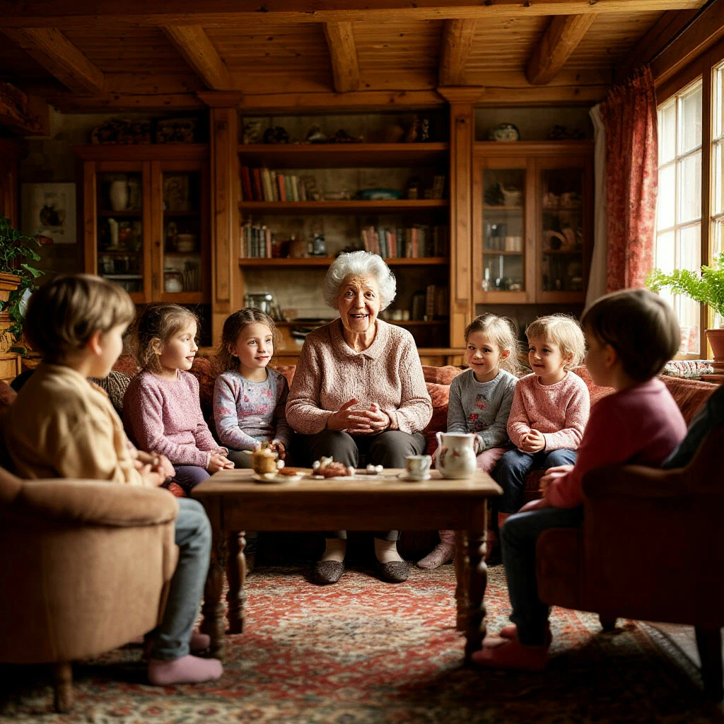 Для кого-то так выглядит счастливая старость. Внуки и правнуки — главное богатство.