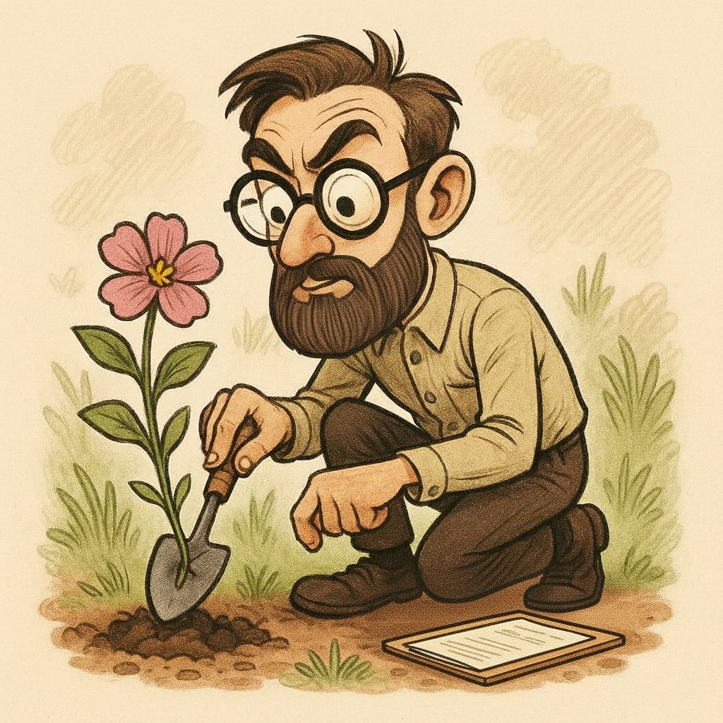 Учёный (мысленно): "С чего всё начинается... однажды это станет великим открытием."