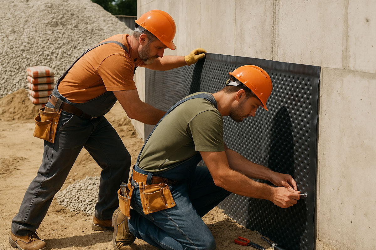 Крепление мембраны к стене